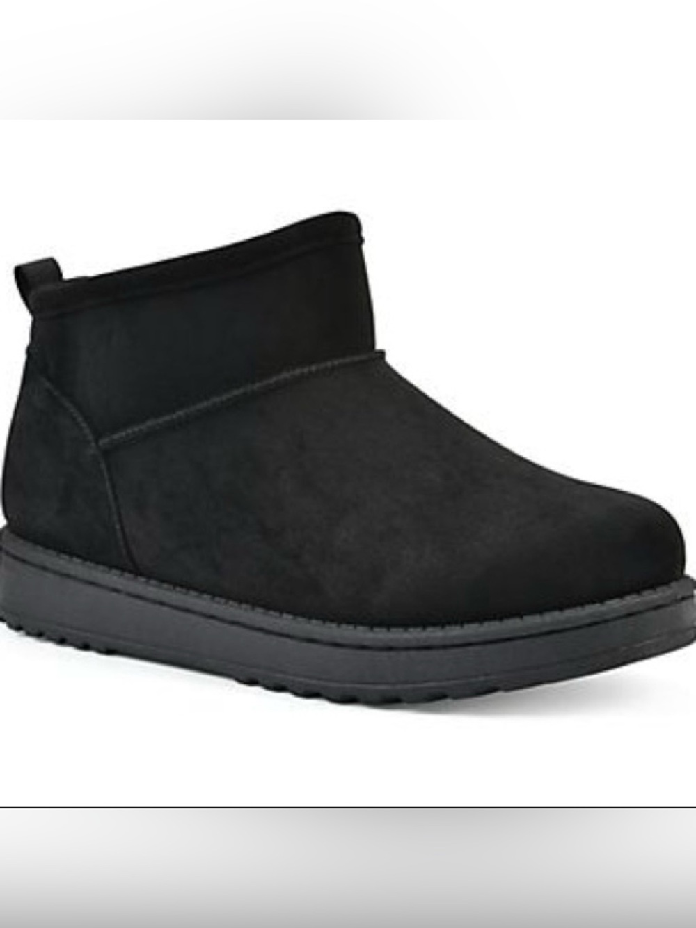 White Mountain Black Suede Ankle Boots